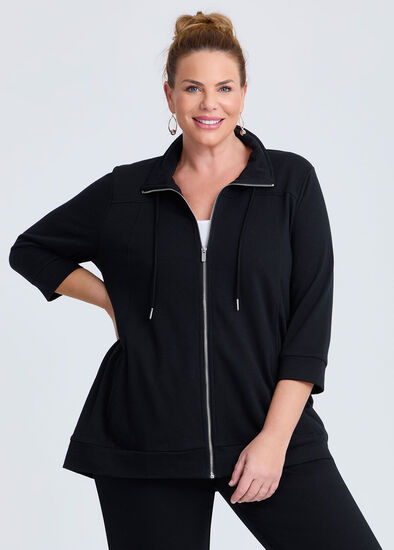 Plus Size Active Sweat Jacket