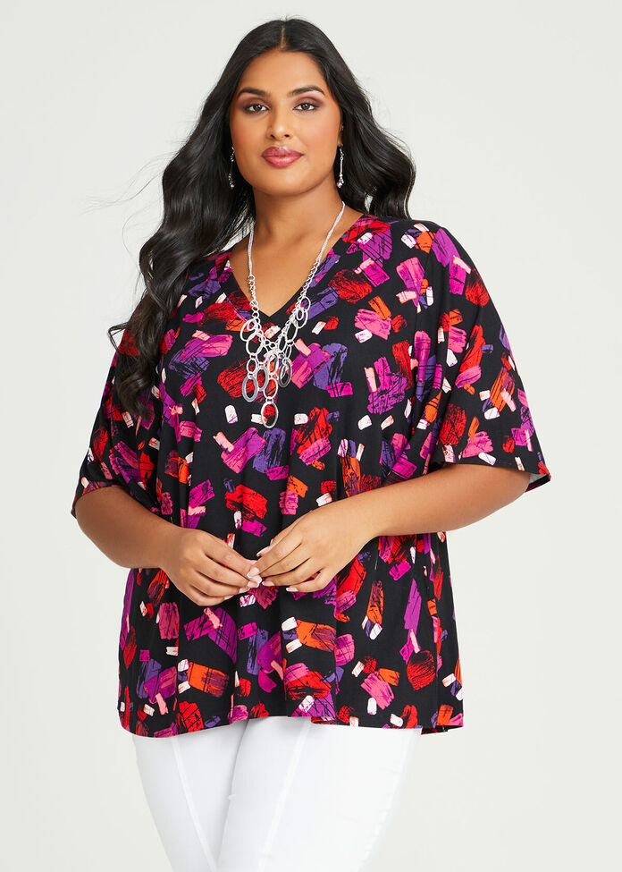Shop Plus Size Natural Neo Noir Top in Multi | Sizes 12-30 | Taking ...
