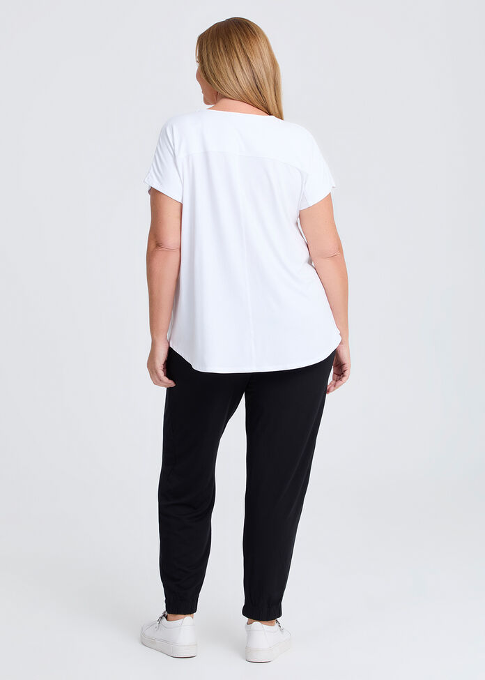 Natural Round Neck Everyday T-shirt, , hi-res