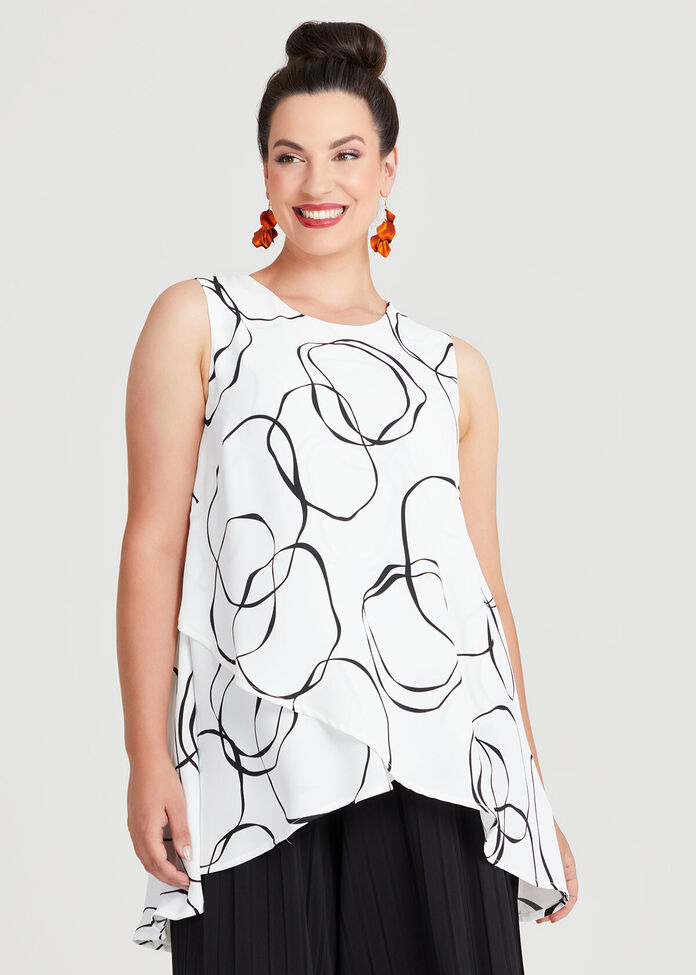 Shop Plus Size Colby Sleeveless Long Tunic, Multi Taking Shape AU