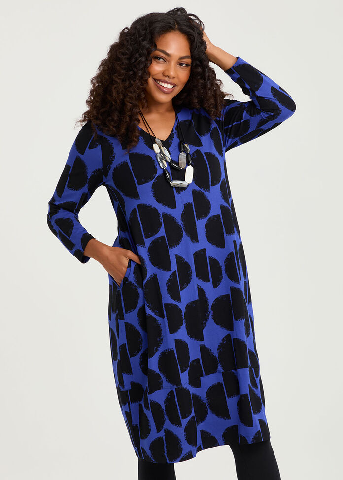 Natural Horizon Spot Dress, , hi-res