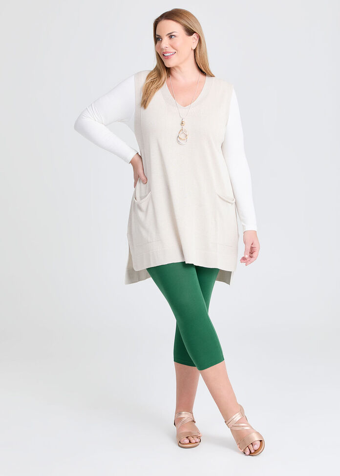 Good Earth Australian Cotton Crop Legging, , hi-res