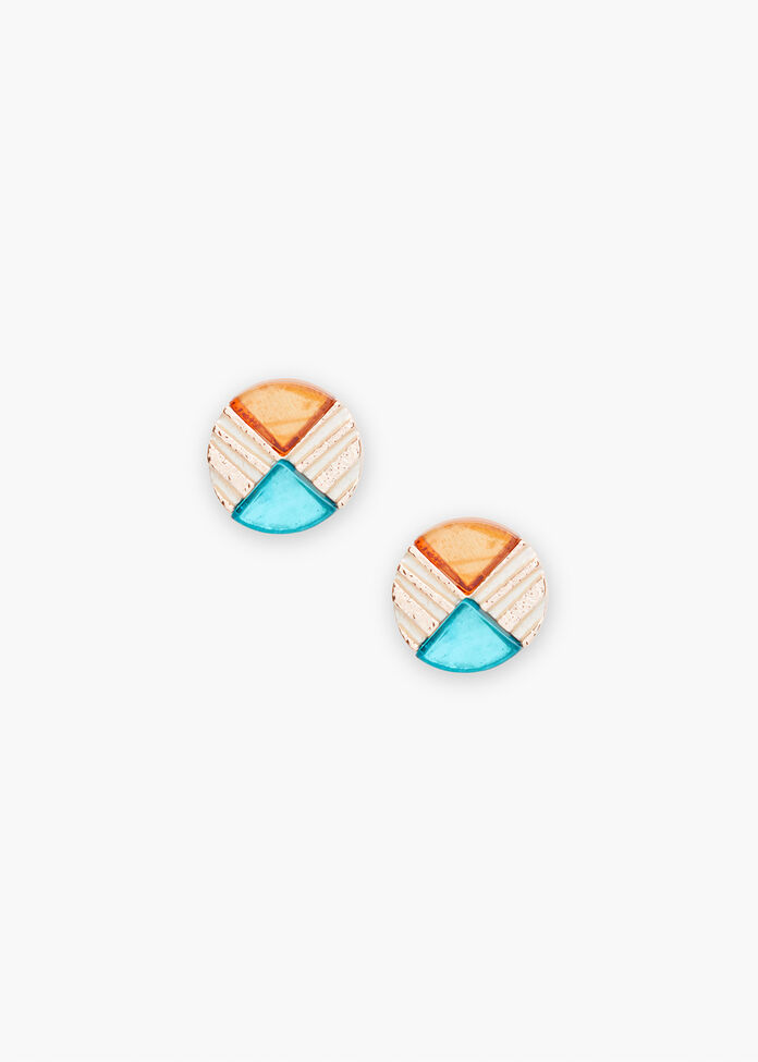Geo Circle Earrings, , hi-res