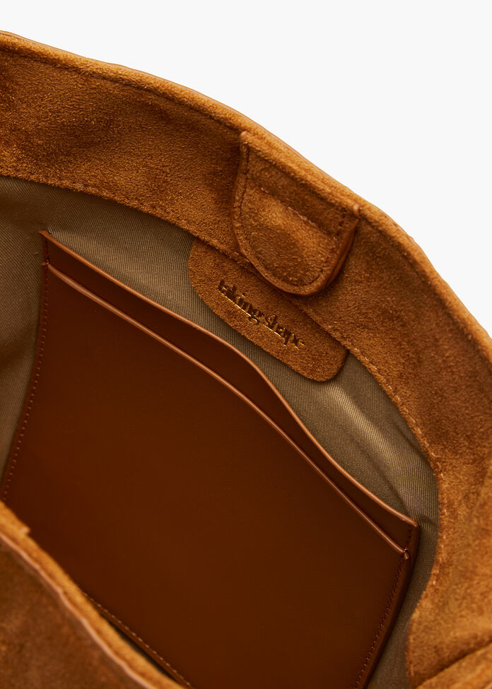 Faux Suede Shoulder Bag, , hi-res