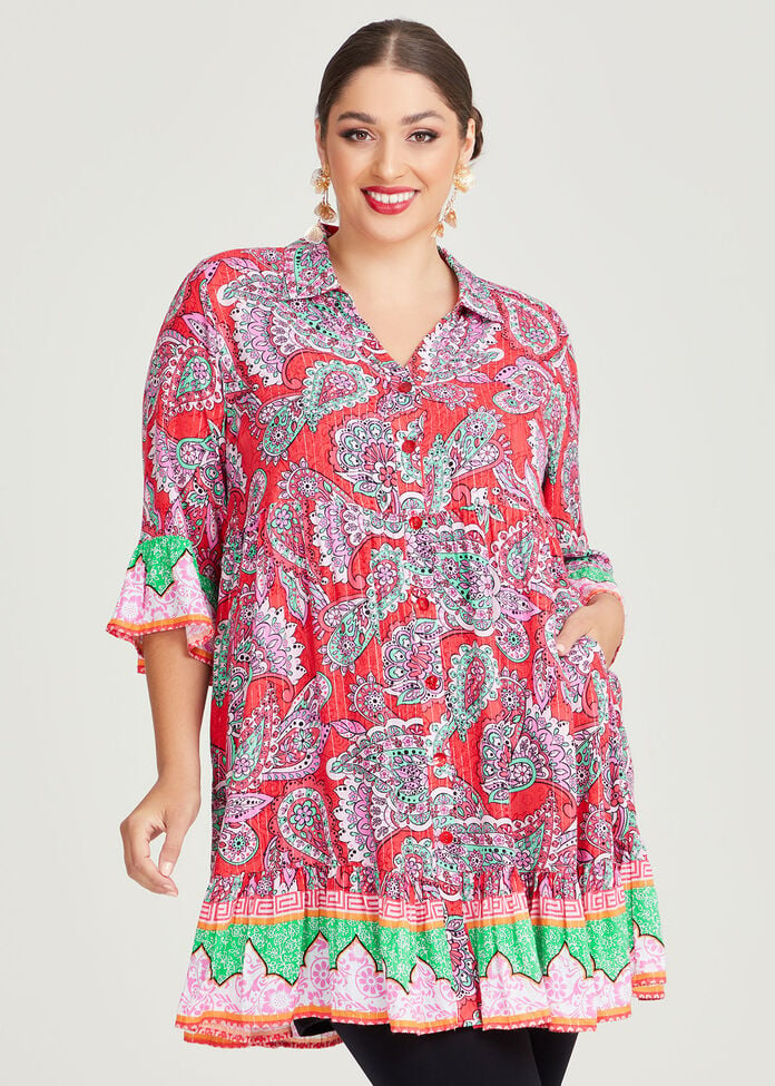Shop Plus Size Natural Summer Breeze Shirt in Multi | Taking Shape AU