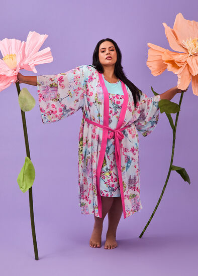 Plus Size Paris Bloom Robe