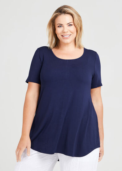 Plus Size Bamboo Base Short Sleeve Top