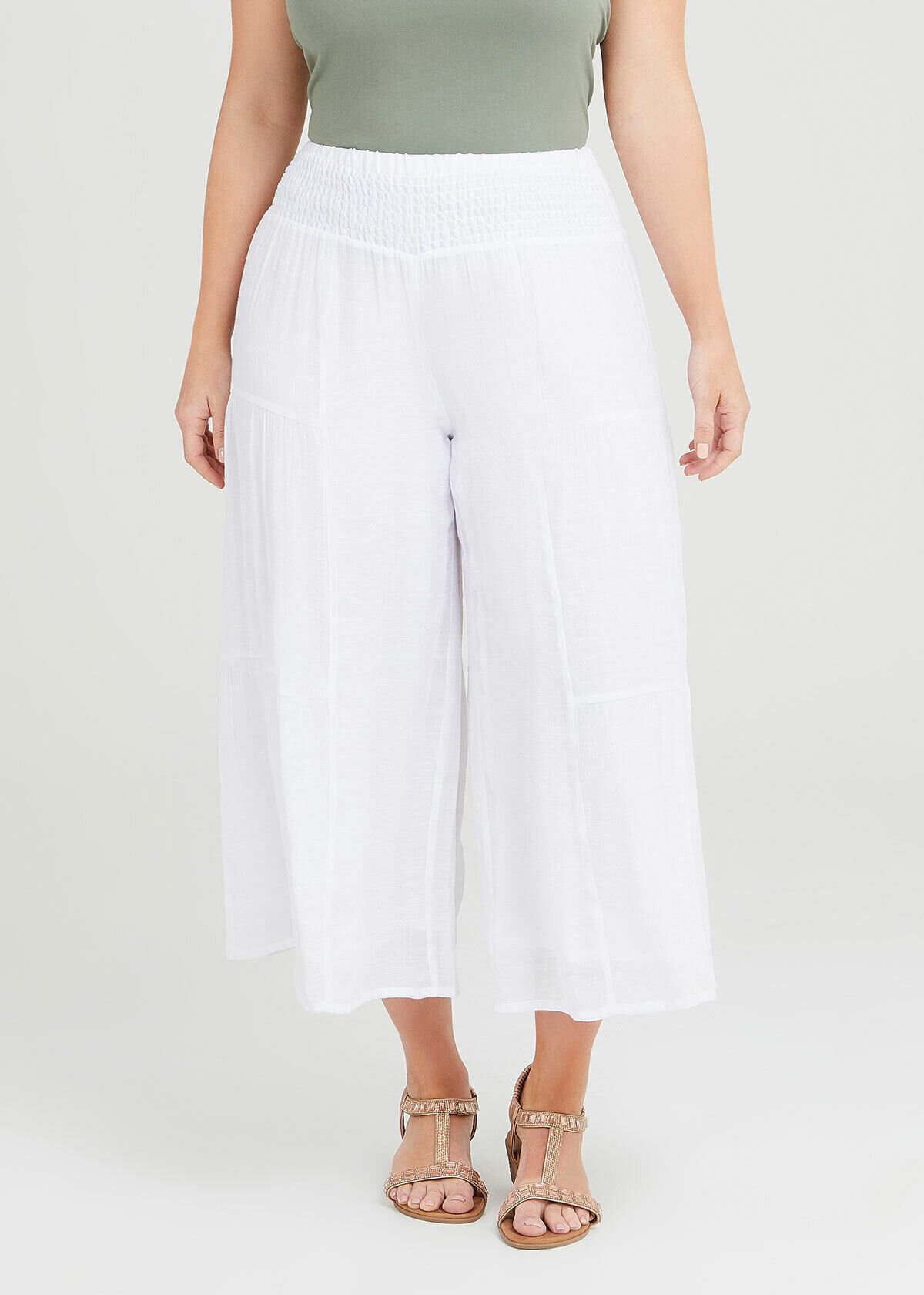 White flowy pants boho best sale