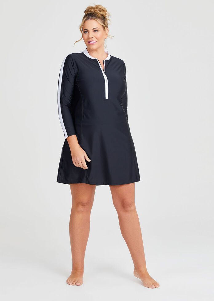 Cover-up Rash Swim Dress, , hi-res