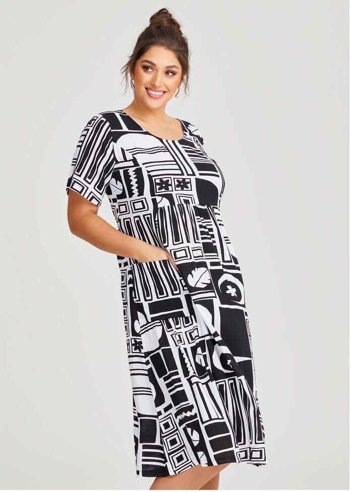 Natural Pocket Midi Dress, , hi-res