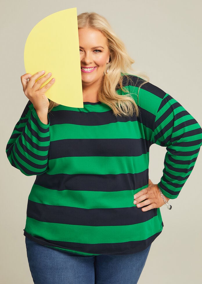 Collins Plus Size Stripe Top main image 0