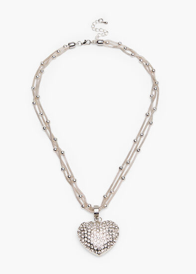 Diamante Heart Necklace