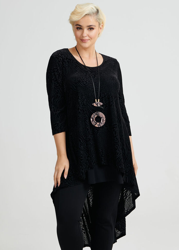 Animal Velour Top, , hi-res