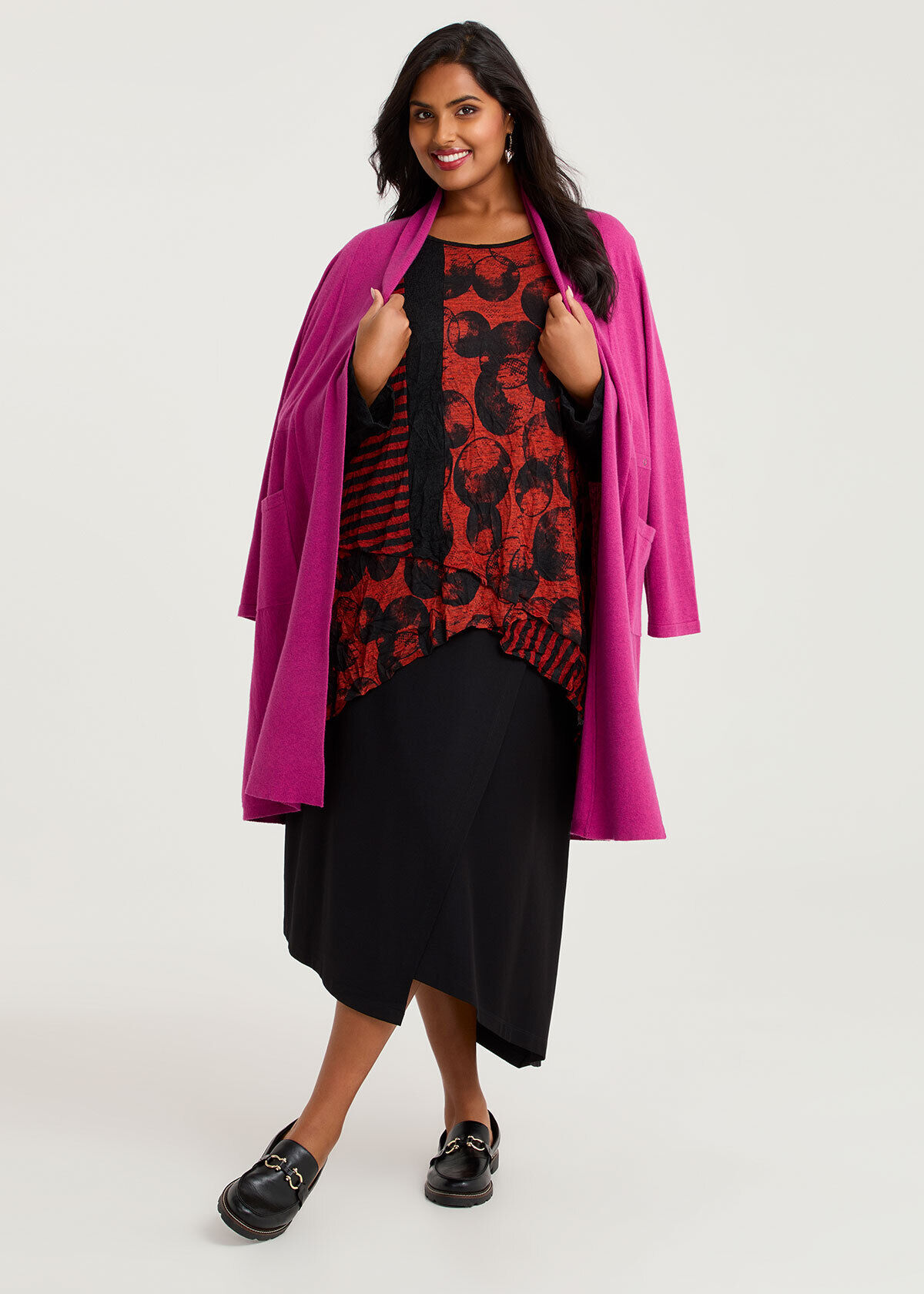 Shop Plus Size Spliced Snug Top, Orange | Taking Shape AU