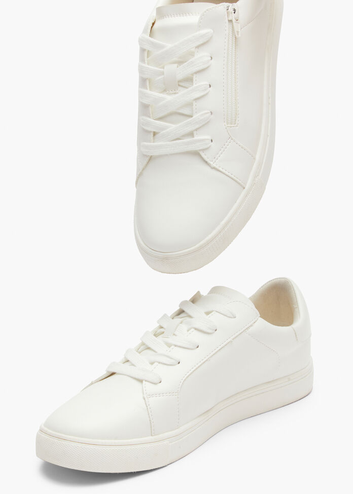 Lace Up Side Zip Sneaker, , hi-res