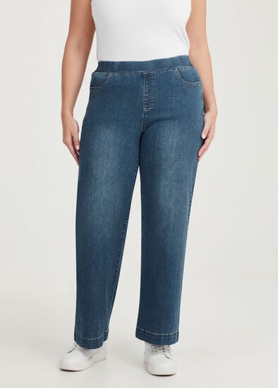 Plus Size Organic Cotton Wide Leg Jean