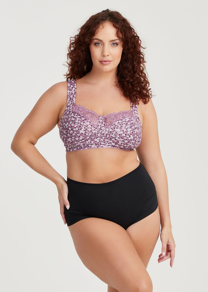 Wirefree Cotton Comfort Bra, , hi-res