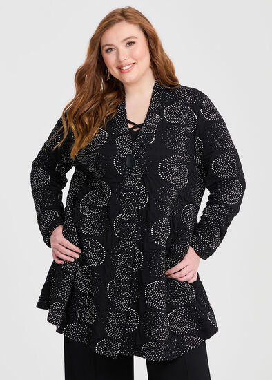 Plus Size Abstract Norah Texture Cardigan
