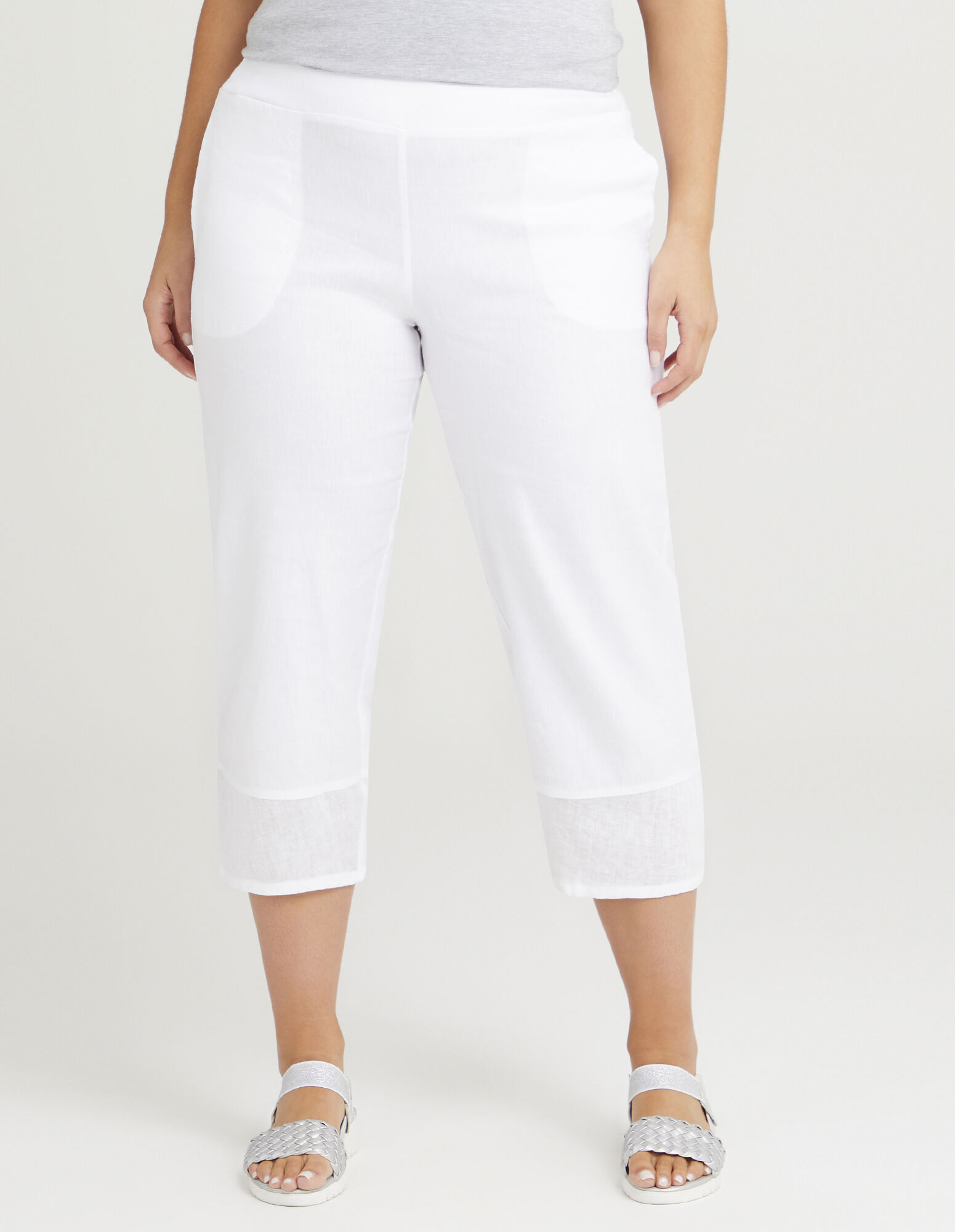 Shop Linen Stretch Breezy Pant in Pink 