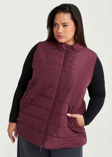 Plus Size Puffer Vest