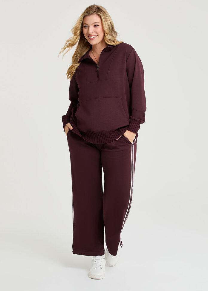 Luxe Touch Half Zip Top, , hi-res