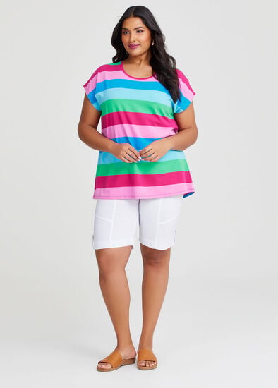 Plus Size Zip Pocket Cargo Short