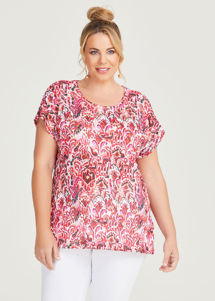 Shop Plus Size Abstract Ikat Print Top in Multi | Sizes 12-30 | Taking ...