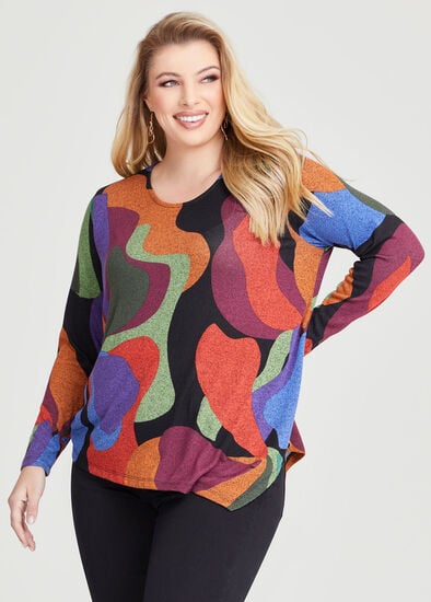 Plus Size Bamboo Cosy Floral Top