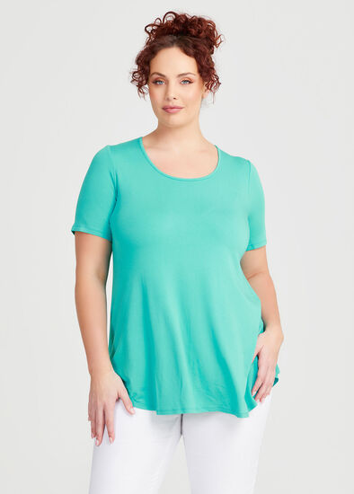 Plus Size Bamboo Base Short Sleeve Top