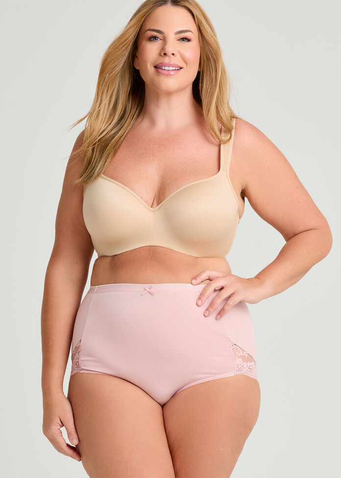 3 Pack Cotton Lace Full Briefs, , hi-res