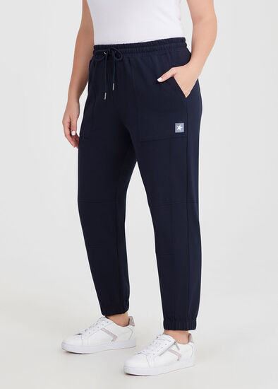 Plus Size Cotton Seam Detail Trackpant