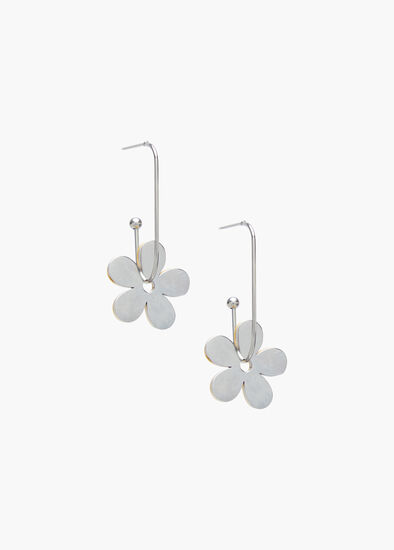Silver & Gold Flower Earrings
