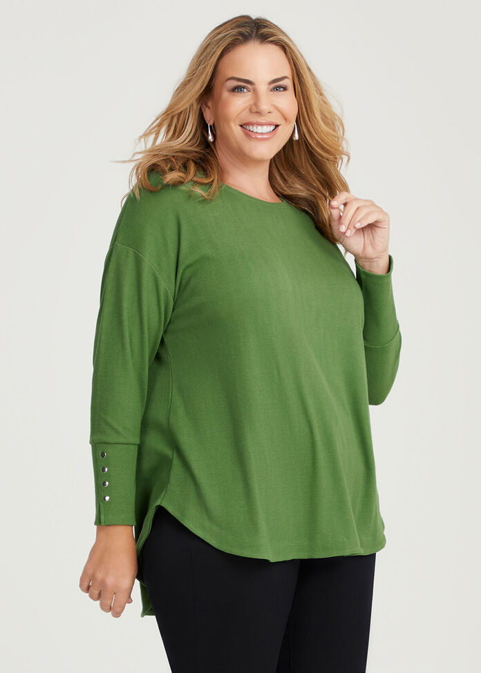 Rib Hi-lo Top, , hi-res
