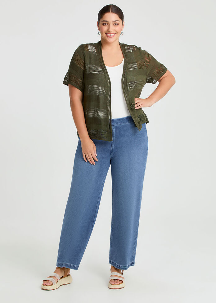 Pointelle Cardigan, , hi-res