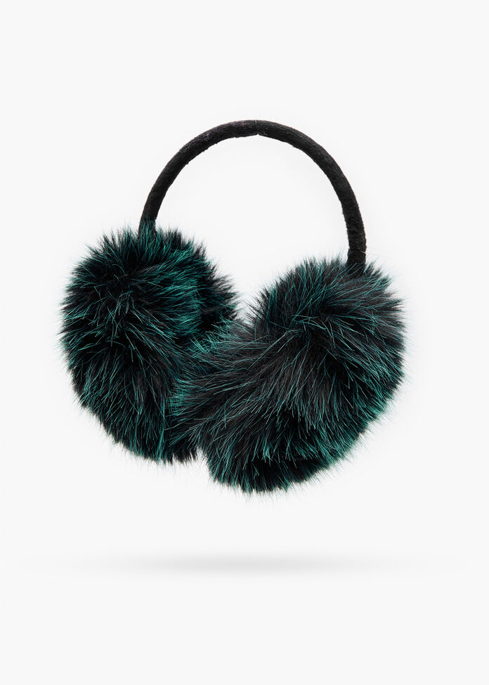 Faux Fur Ear Muffs, , hi-res