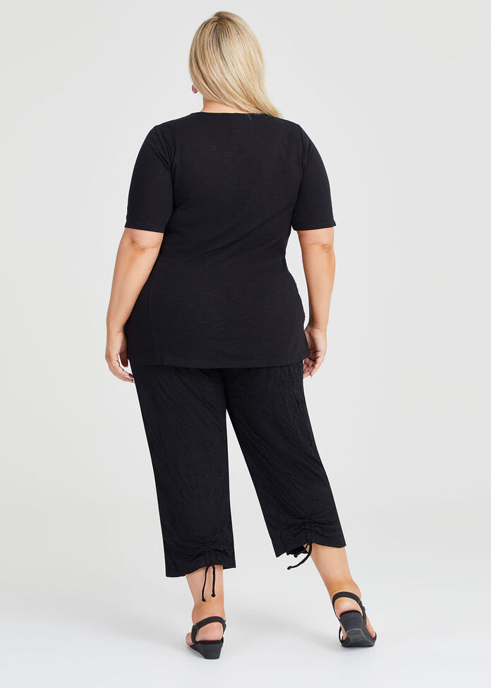 Plus Size Spliced Cotton Modal Top Black & White | Taking Shape AU
