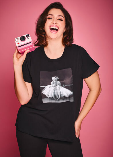 Plus Size Cotton Marilyn Portrait T-shirt