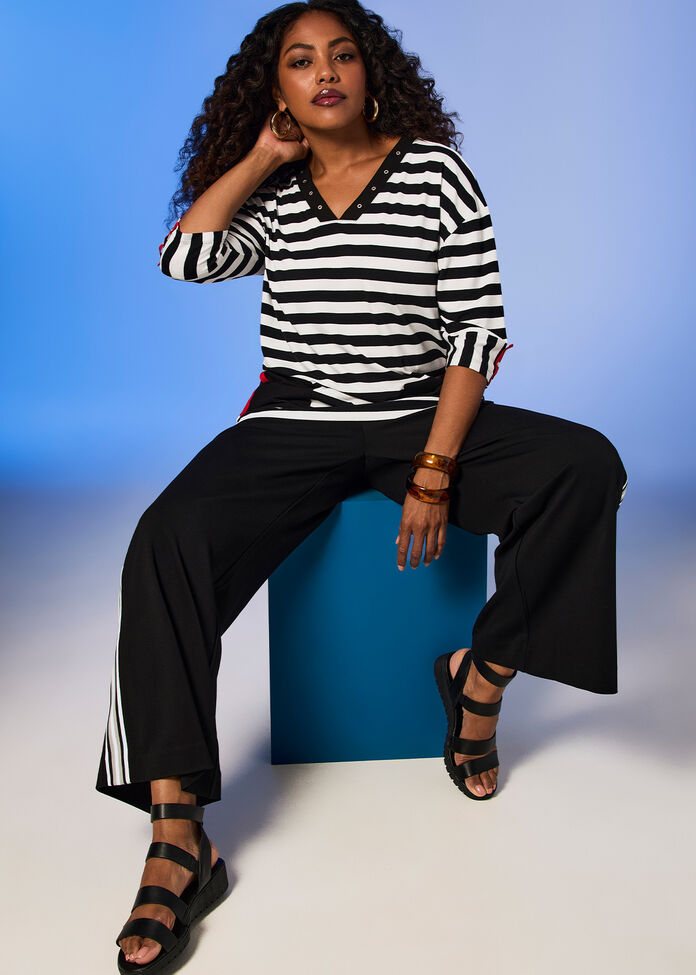 Natural Aroha Side Stripe Pant, , hi-res