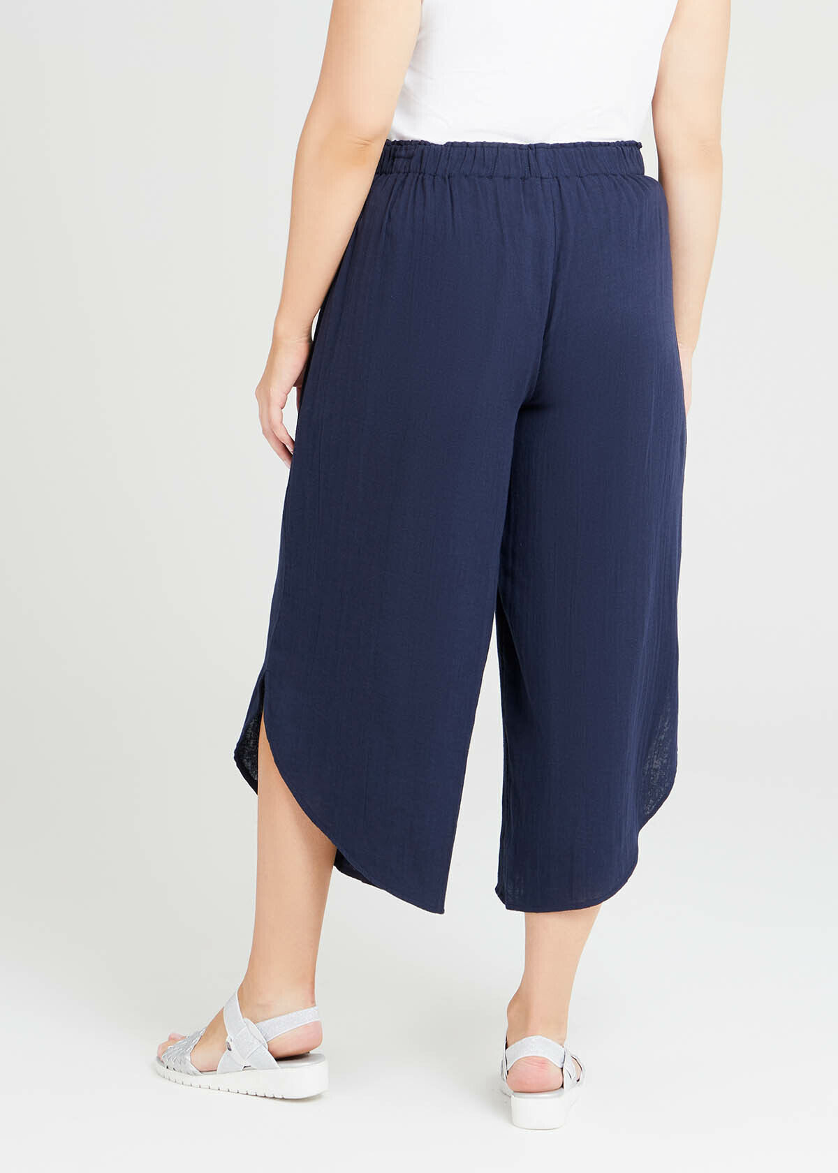 Shop Cotton Double Gauze Crop Pant in 