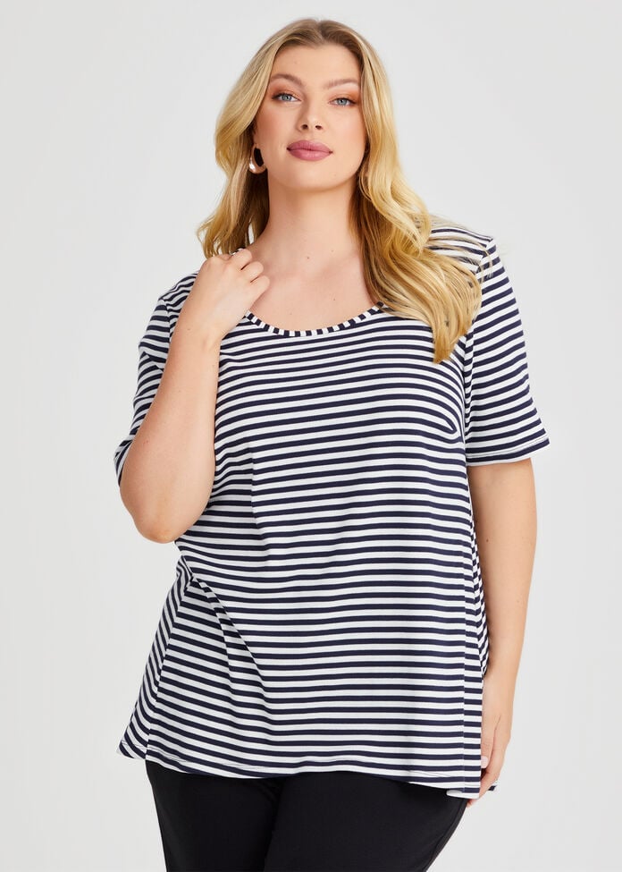 Stripe T-shirt, , hi-res
