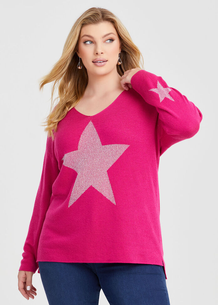Pink Plus Size Ladies Jumpers Christmas Jumper Dress Sequin