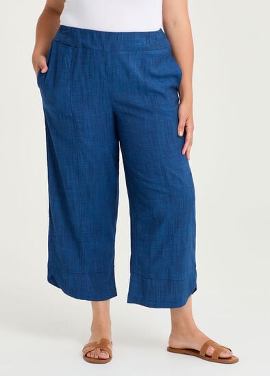 Plus Size Natural Stella Wide Leg Pant