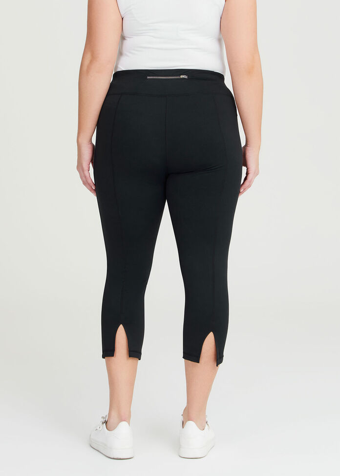 Shop Plus Size Active Back Split Hem Legging in Black | Taking Shape AU