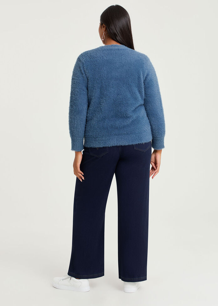 Fluffy Knit Short Cardigan, , hi-res