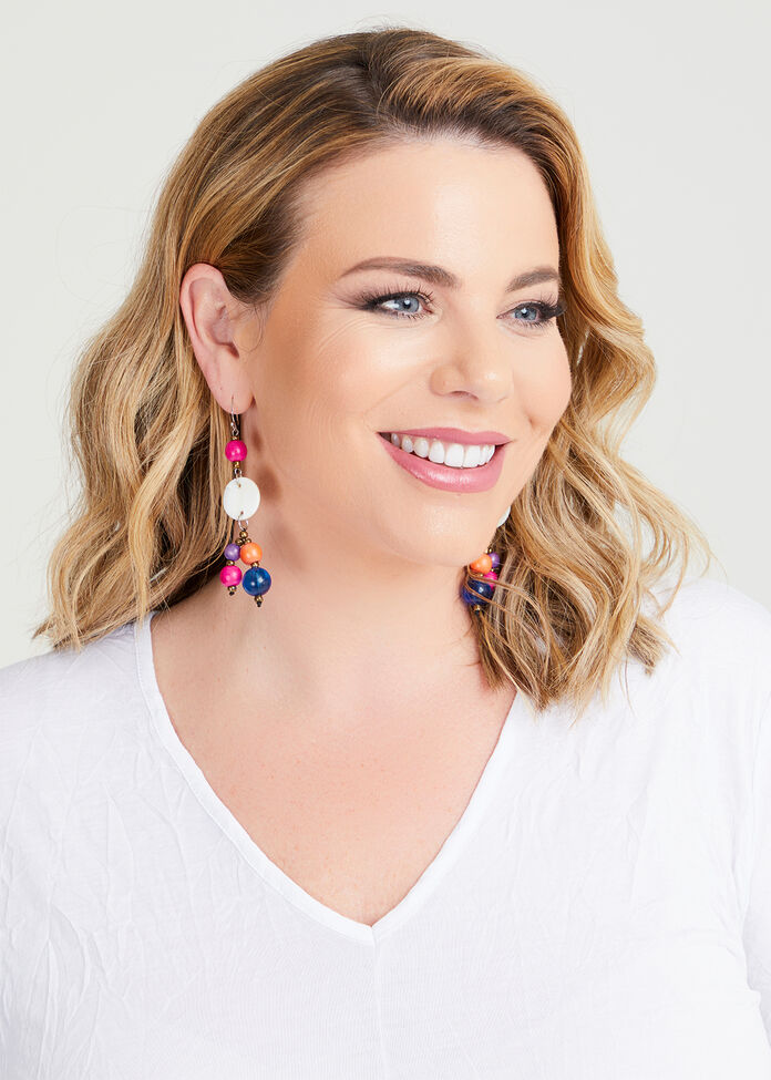 Beaded Sunrise Earrings, , hi-res