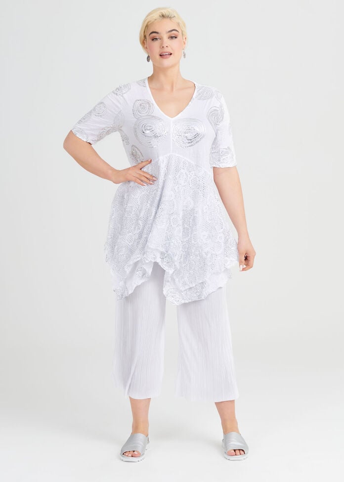 Pretty Pleat Crop Pant, , hi-res