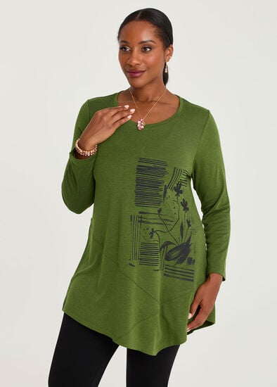 Plus Size Natural Halo Ponte Tunic