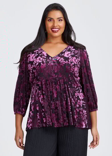 Plus Size Byzantine Velvet Event Top
