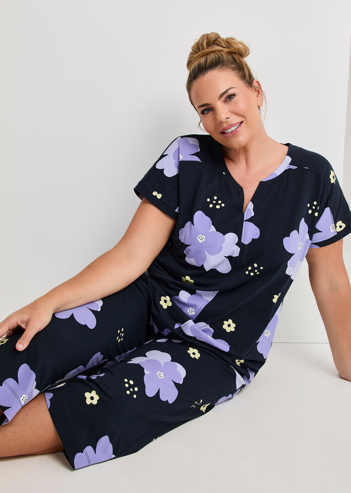 Australian Cotton Dusk Pj Top, , hi-res