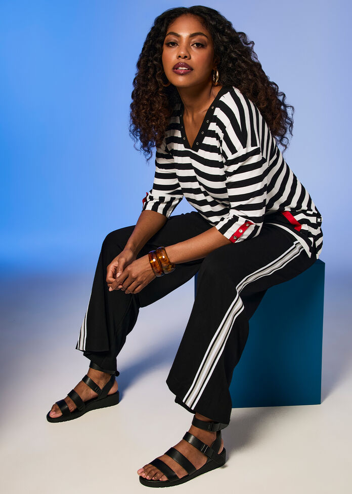 Natural Aroha Side Stripe Pant, , hi-res